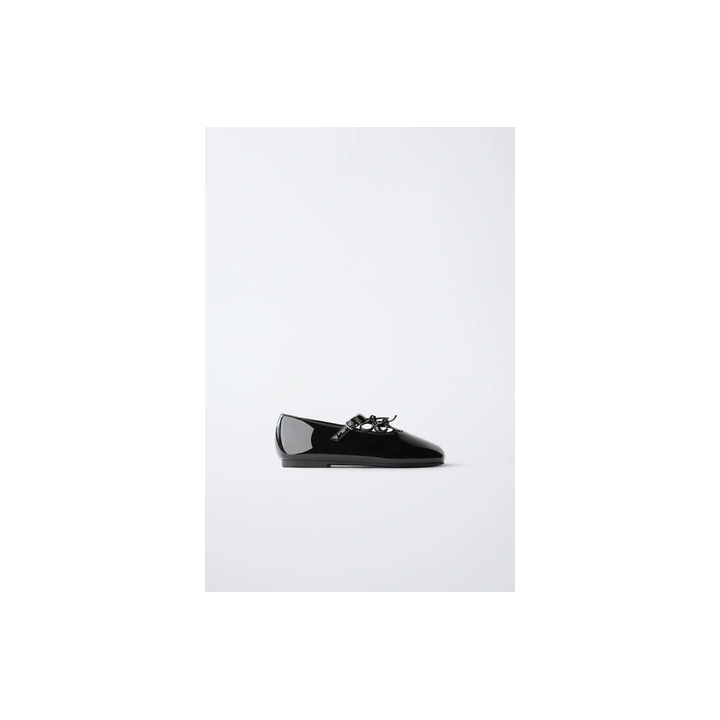 БАЛЕТКИ ЛАКИРОВАННЫЕ С БАНТАМИ