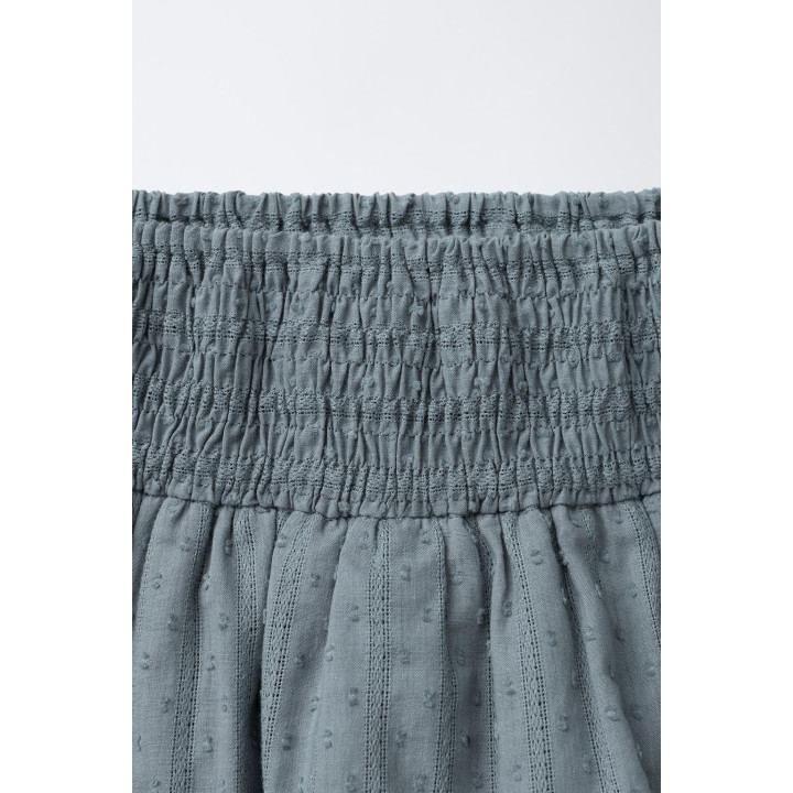 Юбка-шорты с оборками и кружевными вставками