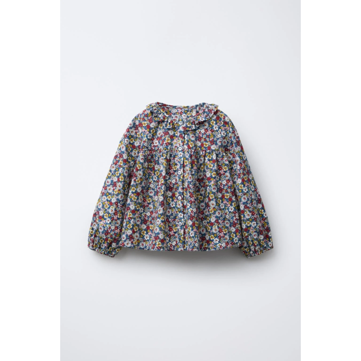 БЛУЗКА С ЦВЕТОЧНЫМ ПРИНТОМ