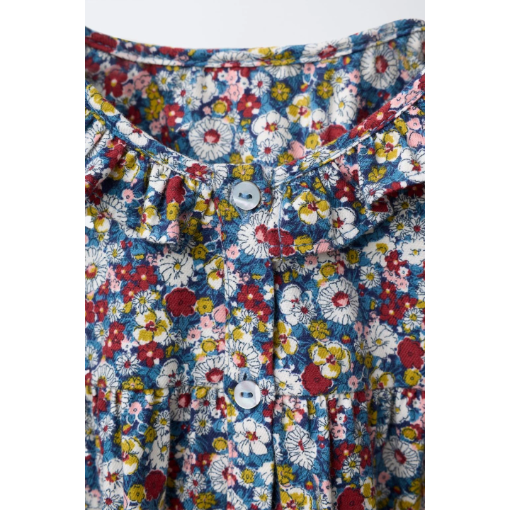 БЛУЗКА С ЦВЕТОЧНЫМ ПРИНТОМ