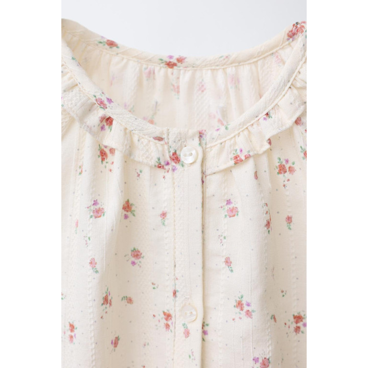 РУБАШКА С ЦВЕТОЧНЫМ ПРИНТОМ