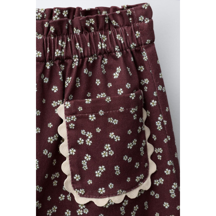 БРЮКИ С ЦВЕТОЧНЫМ ПРИНТОМ