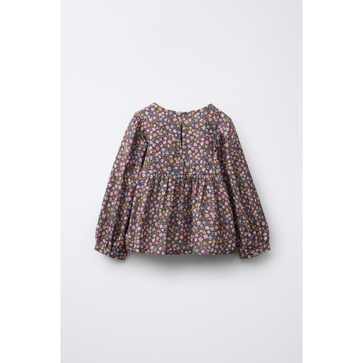 БЛУЗКА С ЦВЕТОЧНЫМ ПРИНТОМ