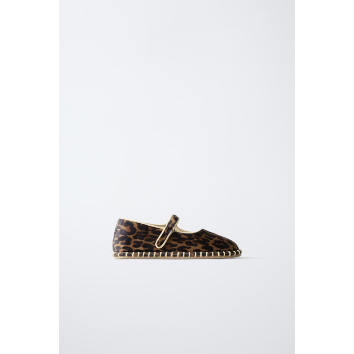 БАЛЕРИНКИ С ПРИНТОМ ПОД ШКУРУ ЖИВОТНОГО