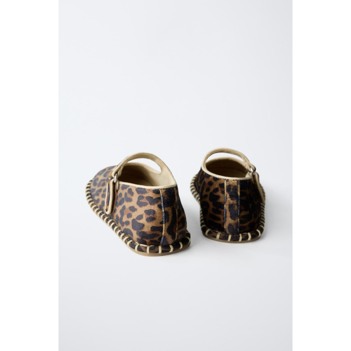 БАЛЕРИНКИ С ПРИНТОМ ПОД ШКУРУ ЖИВОТНОГО