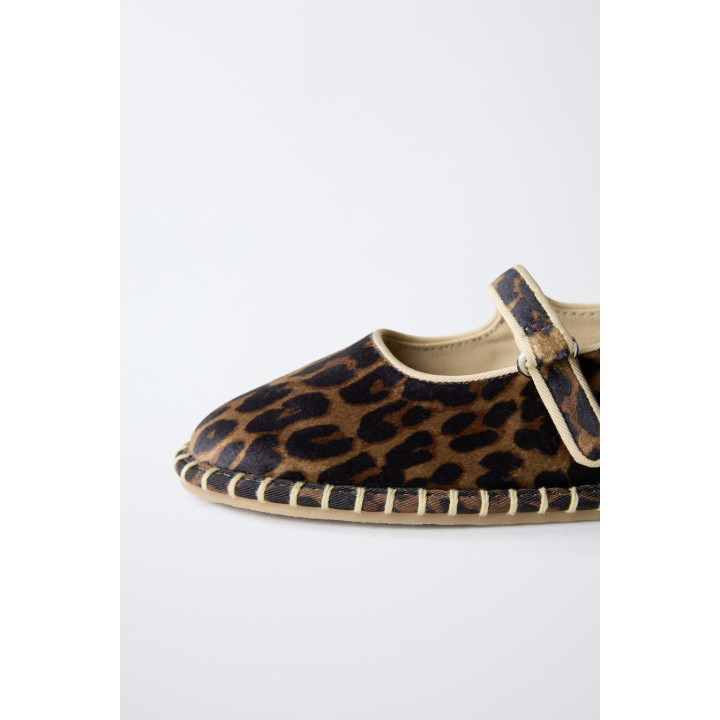 БАЛЕРИНКИ С ПРИНТОМ ПОД ШКУРУ ЖИВОТНОГО