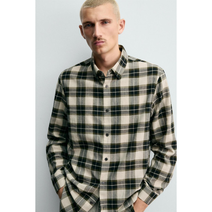 Рубашка клетчатая из шерстяной смеси