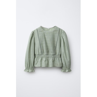 РУБАШКА С ПРОШВОЙ И ВОЛАНАМИ