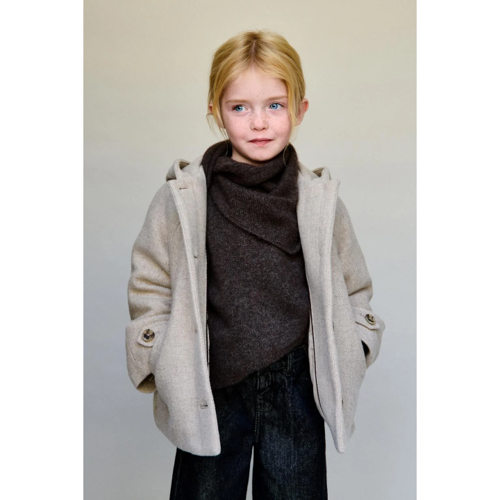 Пальто с капюшоном из шерсти manteco®