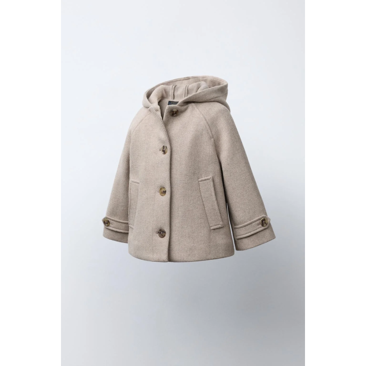 Пальто с капюшоном из шерсти manteco®