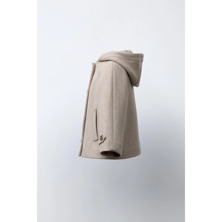 Пальто с капюшоном из шерсти manteco®