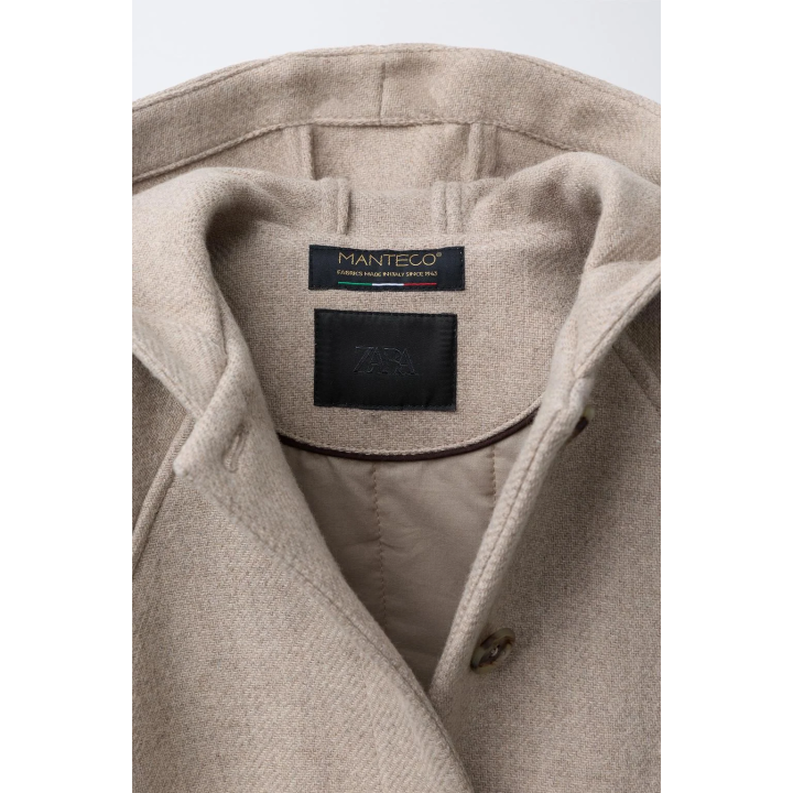 Пальто с капюшоном из шерсти manteco®