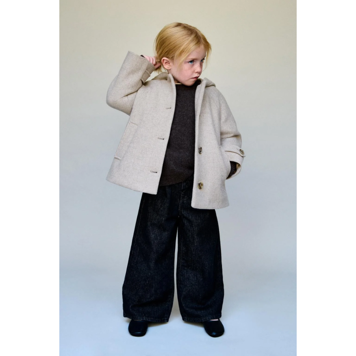 Пальто с капюшоном из шерсти manteco®