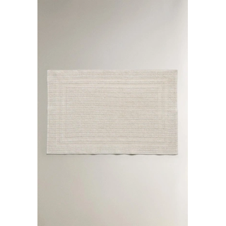 CHECK TEXTURED BATH MAT