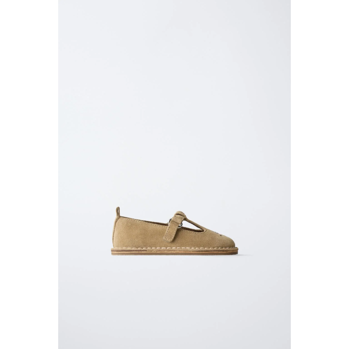 КОЖАНЫЕ БАЛЕТКИ T С ВЫШИВКОЙ