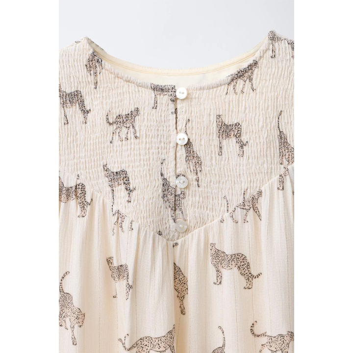 РУБАШКА С ЛЕОПАРДОВЫМ ПРИНТОМ