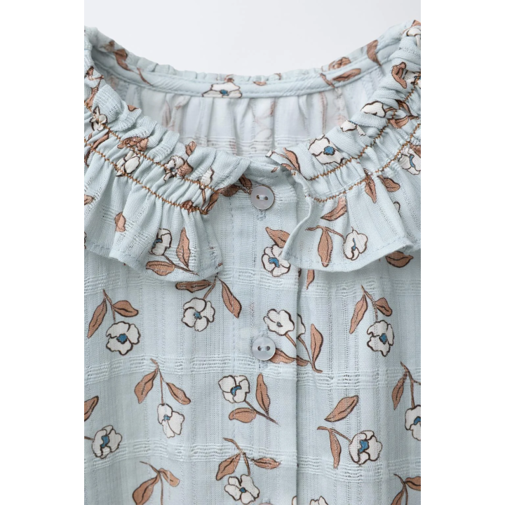 БЛУЗА С ЦВЕТОЧНЫМ ПРИНТОМ