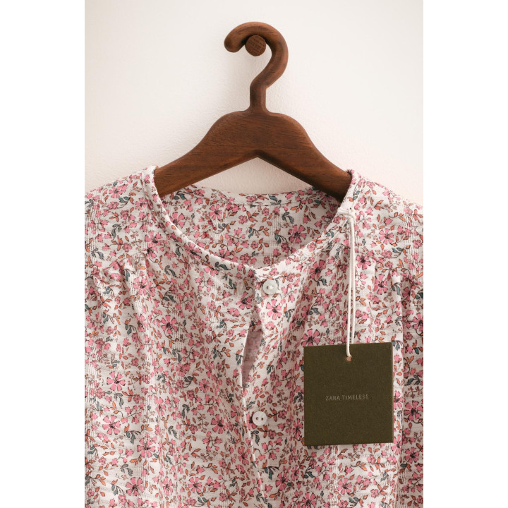 ZARA TIMELESS - РУБАШКА С ЦВЕТОЧНЫМ ПРИНТОМ