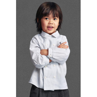 Рубашка в полоску с двубортной застежкой