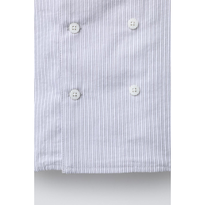Рубашка в полоску с двубортной застежкой