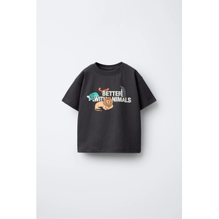 ФУТБОЛКА С АНИМАЛИСТИЧЕСКИМ ПРИНТОМ