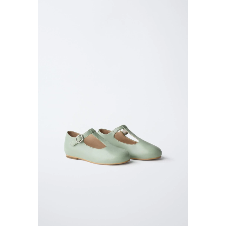 Туфли балетки из овечьей кожи с t-образным ремешком limited edition