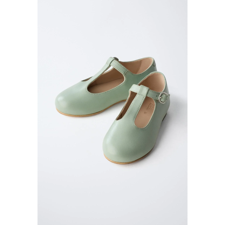 Туфли балетки из овечьей кожи с t-образным ремешком limited edition