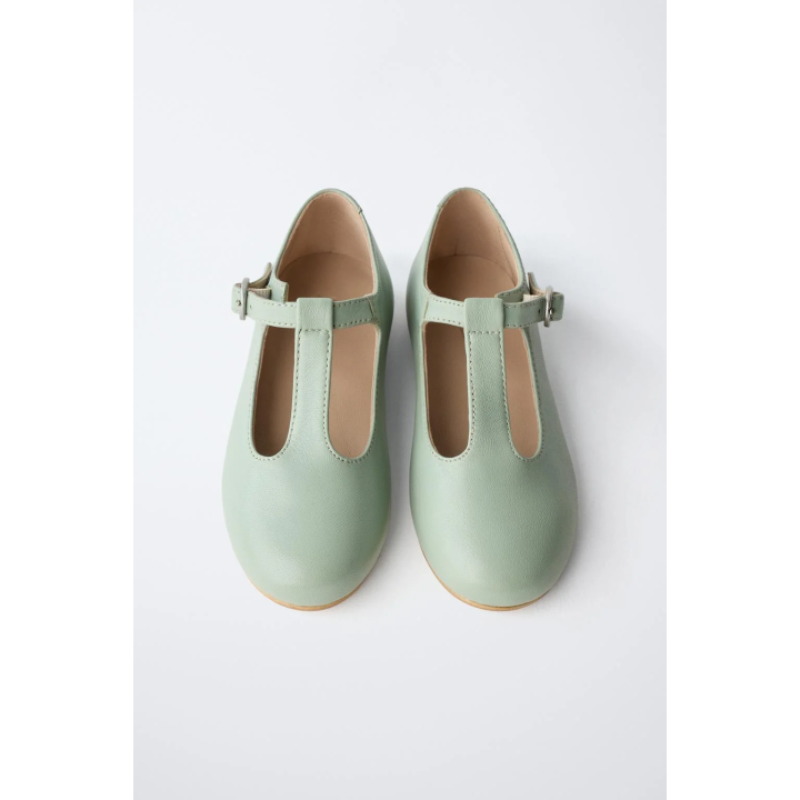 Туфли балетки из овечьей кожи с t-образным ремешком limited edition