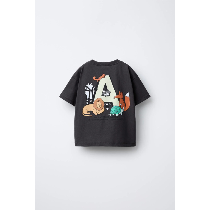 ФУТБОЛКА С АНИМАЛИСТИЧЕСКИМ ПРИНТОМ