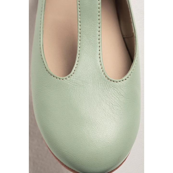 Туфли балетки из овечьей кожи с t-образным ремешком limited edition