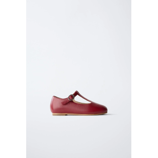 Туфли-балетки на t-образной застежке limited edition из кожи