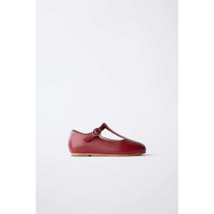 Туфли-балетки на t-образной застежке limited edition из кожи