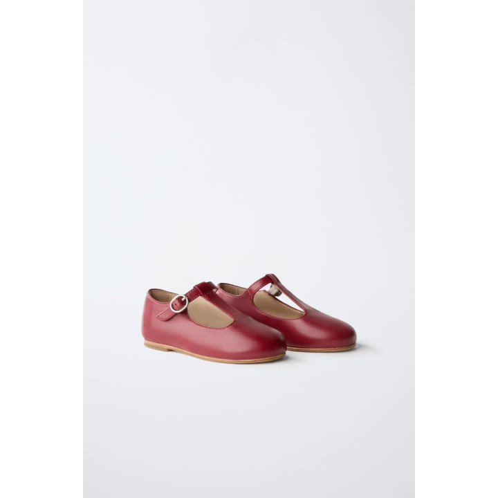 Туфли-балетки на t-образной застежке limited edition из кожи