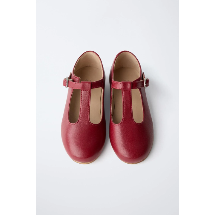 Туфли-балетки на t-образной застежке limited edition из кожи