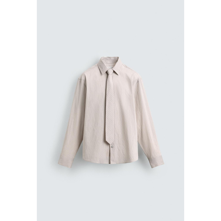 РУБАШКА В ПОЛОСКУ С ГАЛСТУКОМ