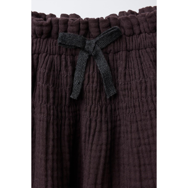 ЮБКА-ШОРТЫ С БАНТОМ И ТЕКСТУРОЙ