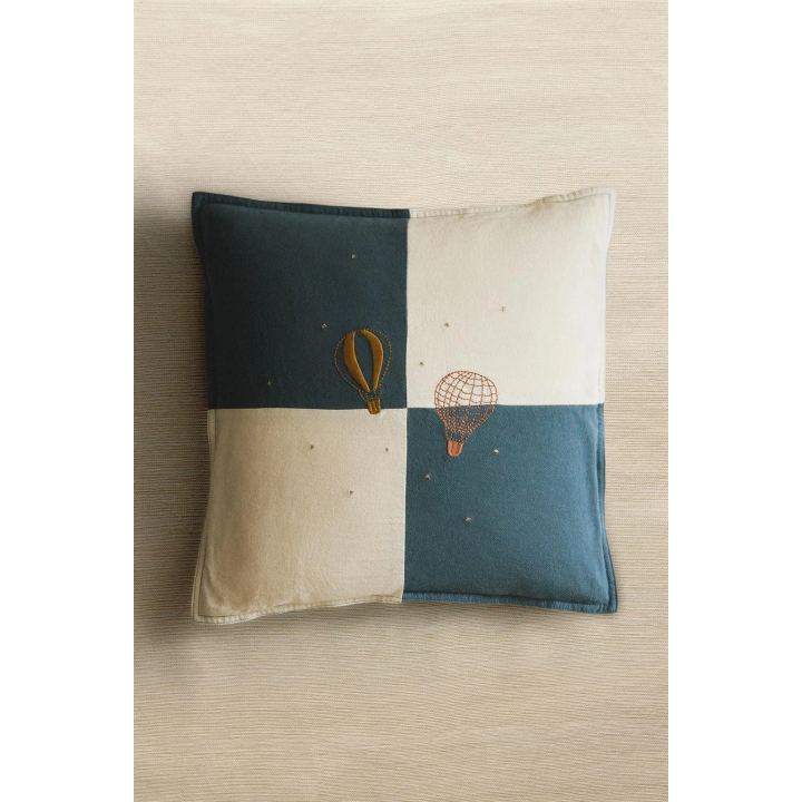 CHILDREN'S EMBROIDERED BALLOON CUSHION COVER