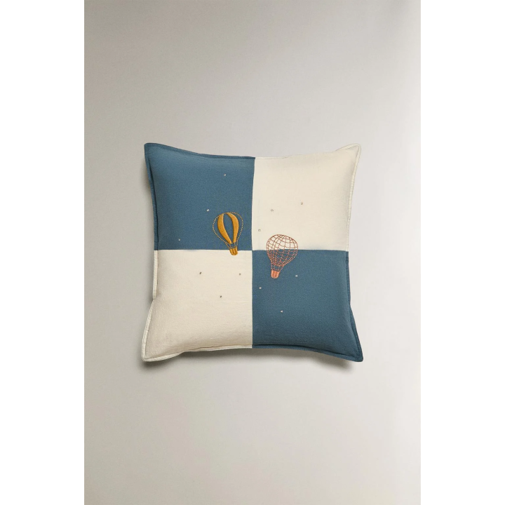 CHILDREN'S EMBROIDERED BALLOON CUSHION COVER