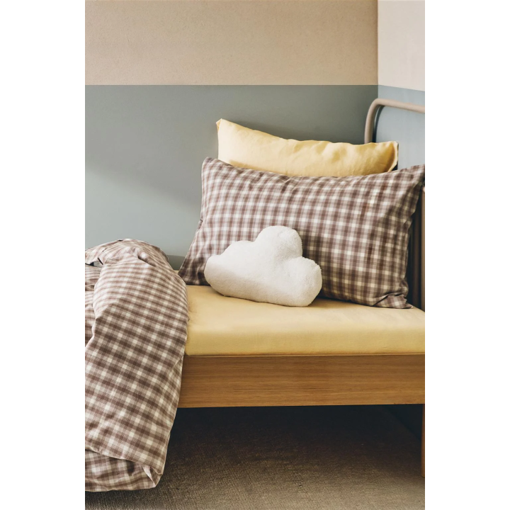 Детское клетчатое плановое одеяло из фланели