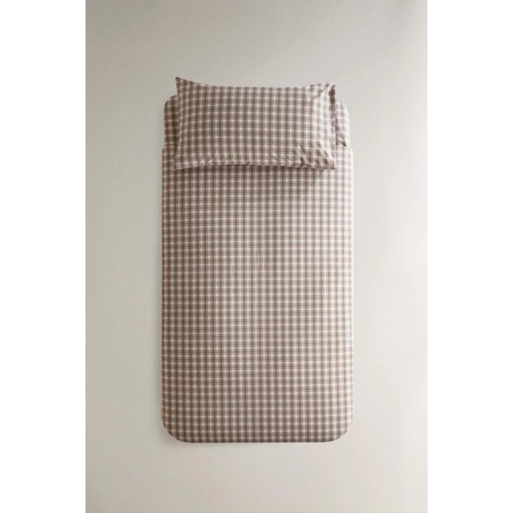 Детское клетчатое плановое одеяло из фланели