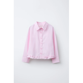 РУБАШКА С ВОЛАНАМИ СНИЗУ