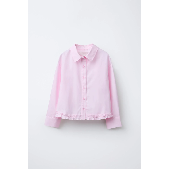 РУБАШКА С ВОЛАНАМИ СНИЗУ