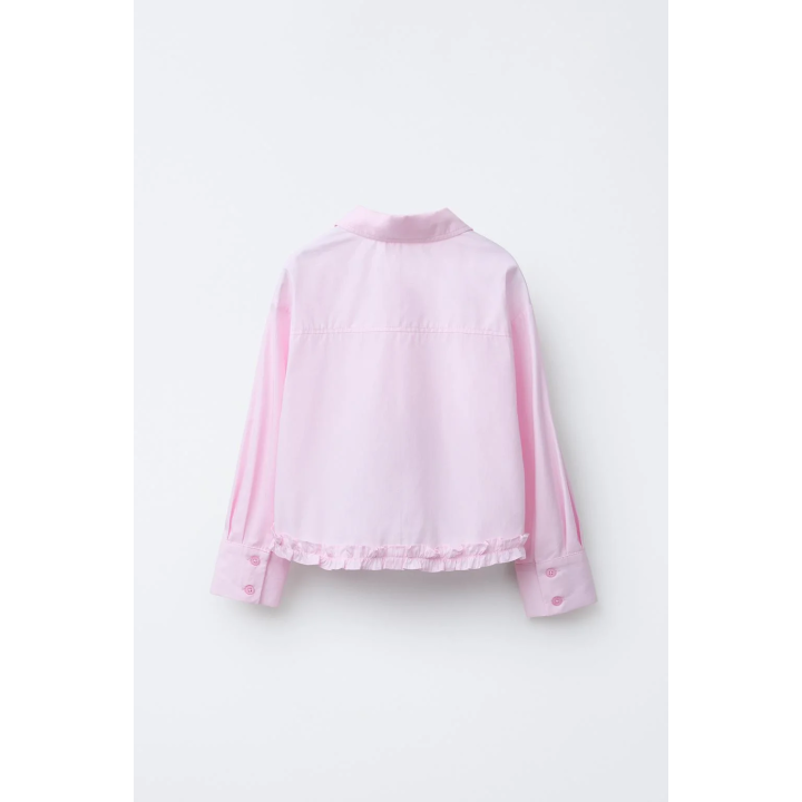 РУБАШКА С ВОЛАНАМИ СНИЗУ