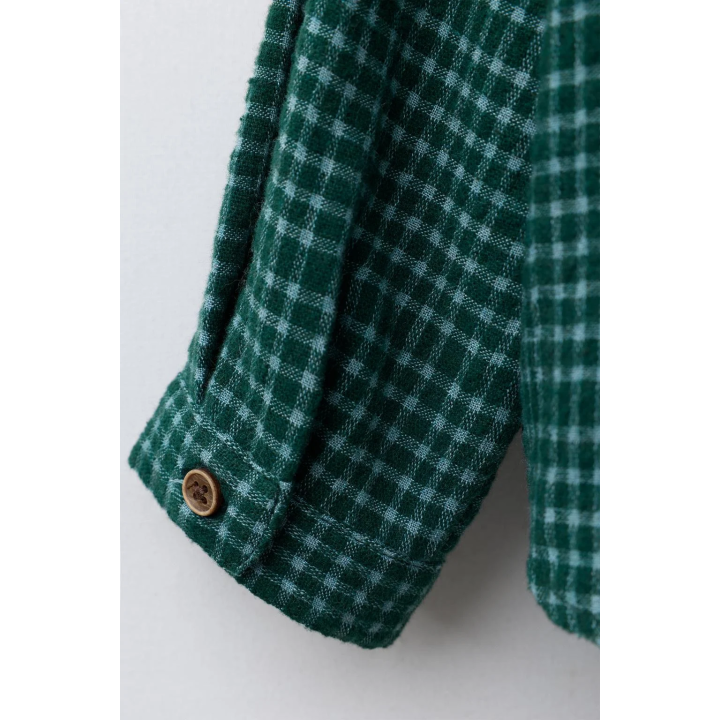 РУБАШКА В КЛЕТКУ С ВОРОТНИКОМ-СТОЙКОЙ