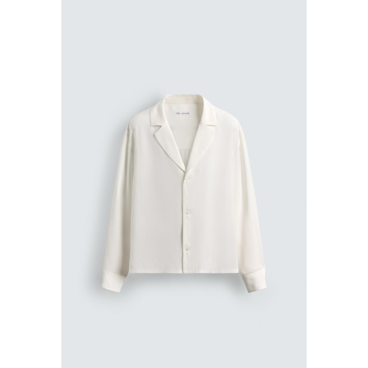 РУБАШКА BOXY-FIT ИЗ СТРУЯЩЕЙСЯ ТКАНИ