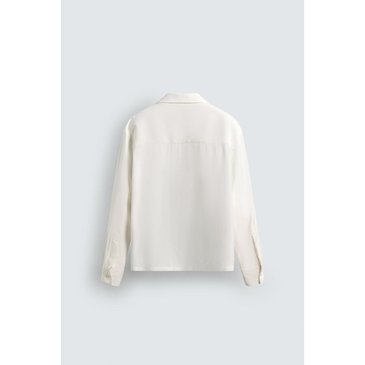 РУБАШКА BOXY-FIT ИЗ СТРУЯЩЕЙСЯ ТКАНИ