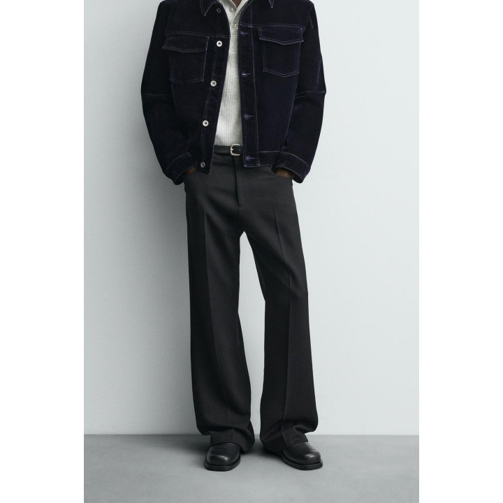 БРЮКИ FLARE FIT ИЗ САРЖИ