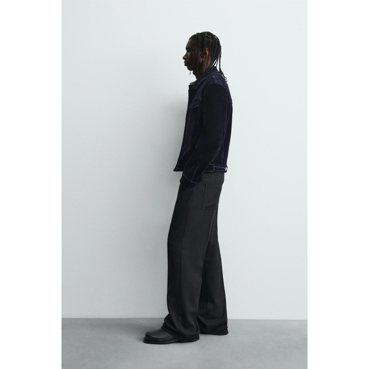 БРЮКИ FLARE FIT ИЗ САРЖИ