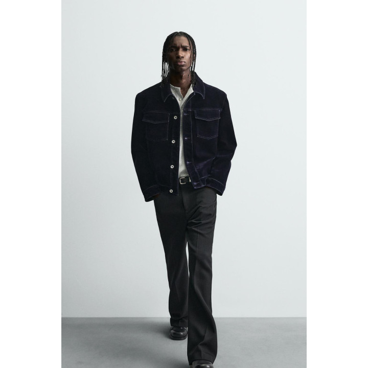 БРЮКИ FLARE FIT ИЗ САРЖИ