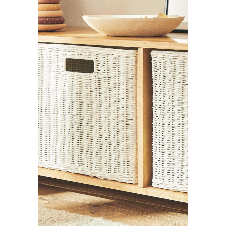 SQUARE RATTAN BASKET